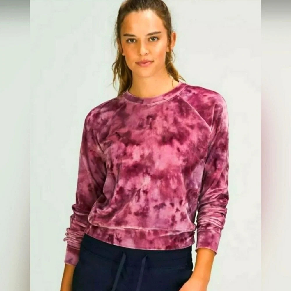 Lululemon Velour Crew Interstellar Cassis Multi Top Size Large - Picture 2 of 5